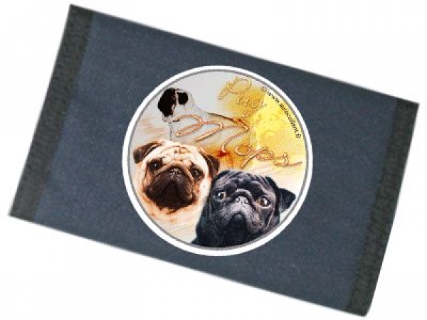 Männer Geldbörse Brieftasche Mops Pug 2