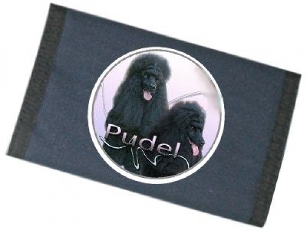Männer Geldbörse Brieftasche Pudel 1 schwarz