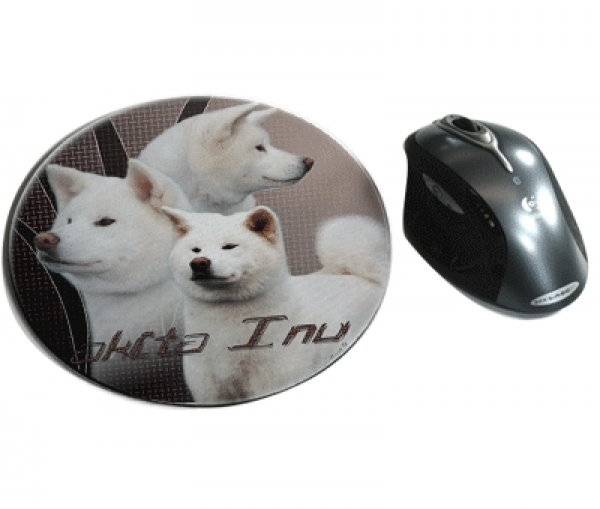 Mousepad Akita Inu 2 weiss