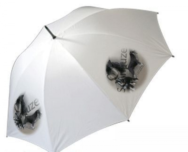 Regenschirm Motiv Schnauzer 1 silber