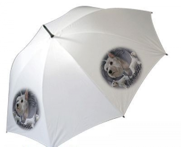 Regenschirm Motiv Schnauzer 2 weiss