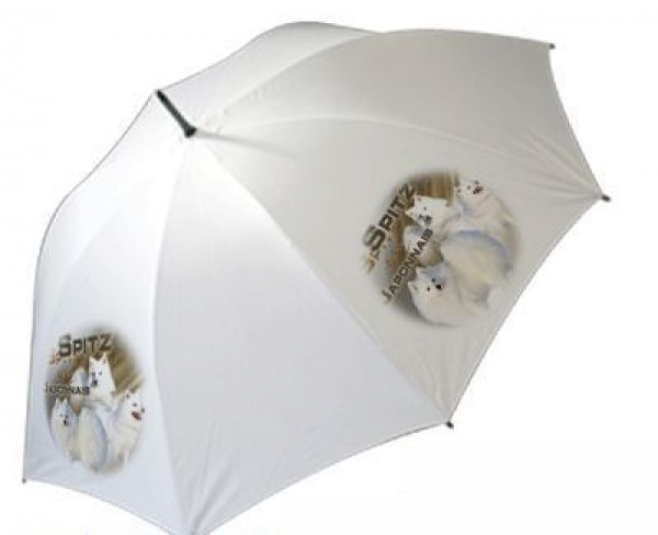 Regenschirm Motiv Spitz japonnais / weisser Spitz