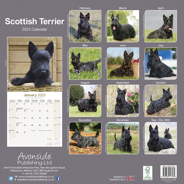 Kalender 2023 Scottish Terrier