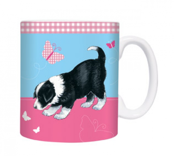Tasse Motiv Border Collie Welpen