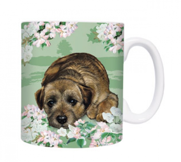 Tasse Motiv Border Terrier Springtime