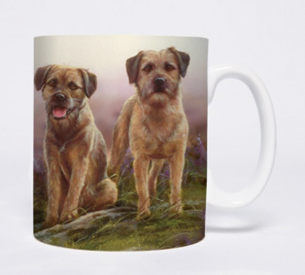 Tasse Motiv Border Terrier Moorland Walk