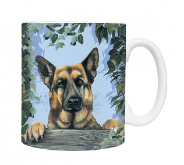 Tasse Motiv Deutscher Schäferhund Springtime