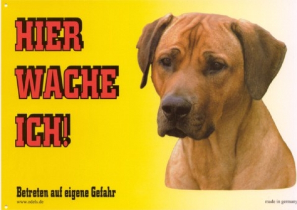 Warnschild Rhodesian Ridgeback