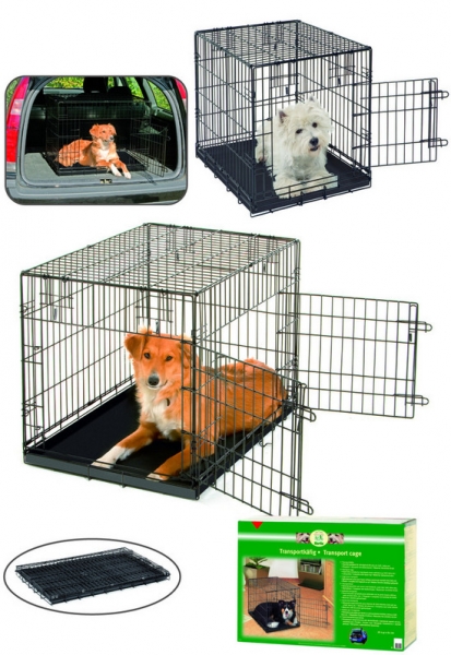Gitterbox Transportbox Zimmerkennel schwarz