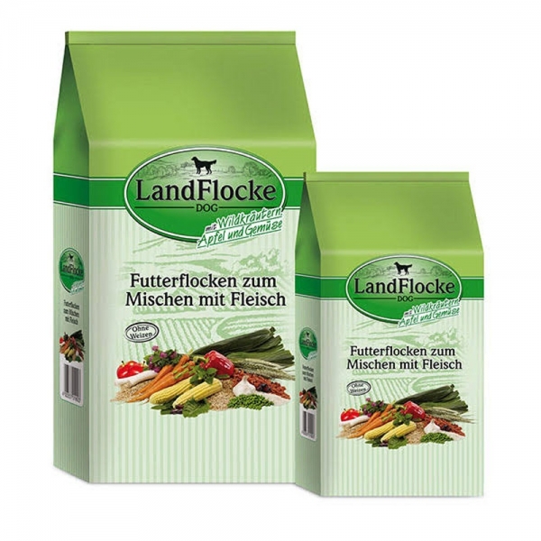 Landfleisch Landflocke Wildkräuter & Apfel 1,5kg ideal für Barf Fleisch