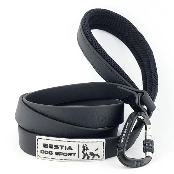 Leine für BESTIA DOG SPORT HALSBAND Schwarz